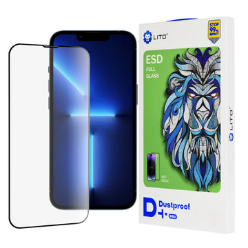 Folie D+ Pro Clear pentru iPhone 14 Plus, 13 Pro Max - Rama neagra