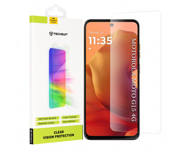 Folie Clear pentru Motorola Moto G15, AntiStatic Glass - Transparent / Negru