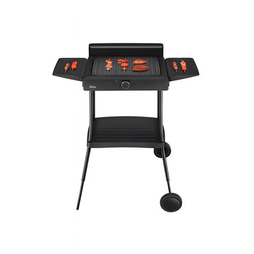Gratar electric cu picior ZILAN ZLN3789 – 2400W, Termostat reglabil, Tava apa, Negru