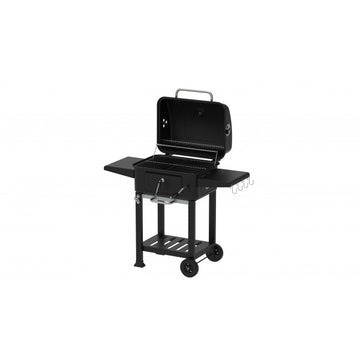 Gratar pentru exterior ZILAN ZLN3574 – Grila otel cromat 54x42.5 cm, Termometru, Mobil pe roti