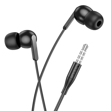 Casti cu Fir Hoco M124, In Ear, Jack 3.5mm, Microfon - Negru