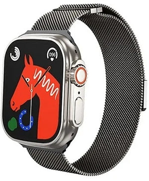 Curea Metalica Hoco AS101, Inchidere Magnet, 42/44/45/49mm, Milanese Style - Gri metalic