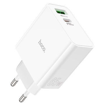Incarcator Retea Hoco C113A, 65W, 1xUSB-C, 1xUSB-A, PD, QC 3.0 - Alb