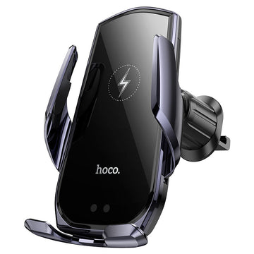 Suport Auto cu Incarcare Hoco CA202 Plus, Ventilatie, Cleme Laterale, Acumulator Intern - Negru