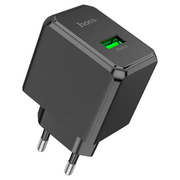 Incarcator Retea Hoco CS12A, 18W, 1xUSB-A, QC 3.0, Standard - Negru