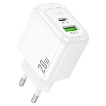 Incarcator Retea Hoco CS54A, PD20W, 1xUSB-C, 1xUSB-A - Alb