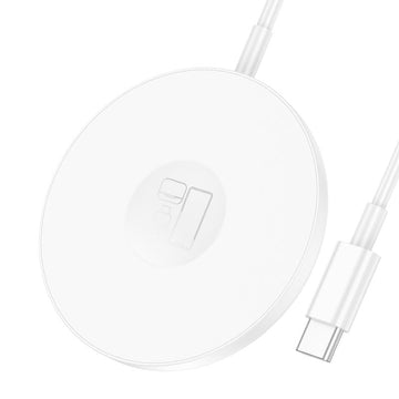 Incarcator Wireless Hoco CW50, AP Series, 15W, Qi Charging, Fast - Alb