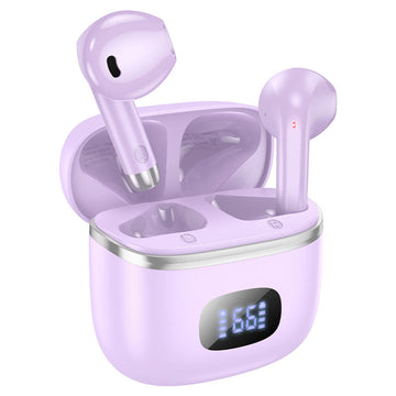 Casti Wireless Hoco EQ1, Ear Buds, BT 5.3, 180h StandBy, 400mAh, Display LED, MusicGuide - Mov