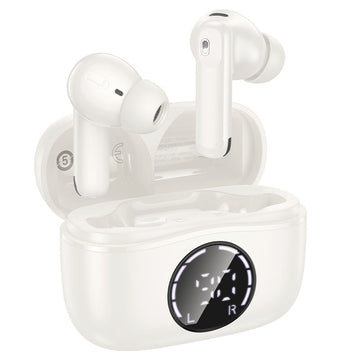 Handsfree Bluetooth Hoco Singer EQ22, TWS, ANC+ENC, BT 5.4 - Alb