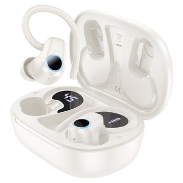 Casti Wireless Hoco EQ8, Ear Buds, BT 5.3, 180h StandBy, 500mAh, Power LED, Purejoy - Alb laptos