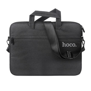 Geanta pentru laptop 14 inch Hoco GT1, din Material Textil, cu Microfibra, Simple Series - Negru