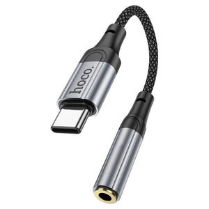 Adaptor Audio USB-C la Jack 3.5mm Hoco LS36, cu DAC - Negru