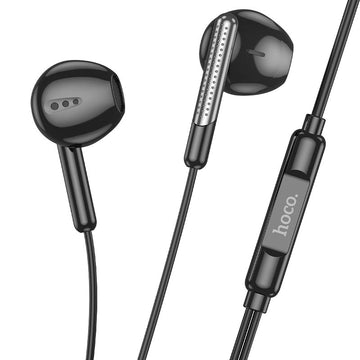 Casti cu Fir Hoco M123, In Ear, 3.5mm, 1.2m, Mic & Volume Key, HiFi - Negru