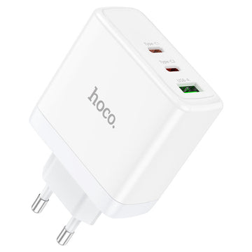 Incarcator Retea Hoco N30, GaN, 65W, 2xUSB-C, 1xUSB-A, PD, QC 3.0 - Alb