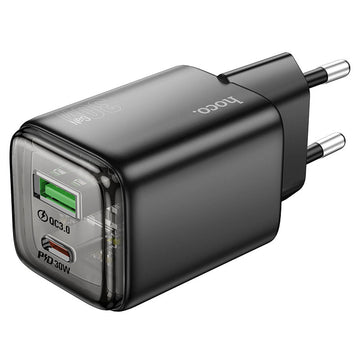Incarcator Retea Hoco N53, PD30W, 1xUSB-C, 1xUSB-A - Negru