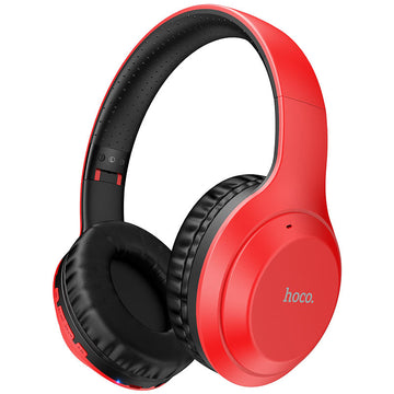 Casti Wireless Hoco W30, Over Ear, BT 5.0, 200h StandBy, Gaming, Fun Move - Rosu