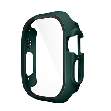 Folie Integrata Hoco WS6, Rama Protectie cu Folie Integrata, iWatch Ultra, 3D PC, 49mm - Verde inchis