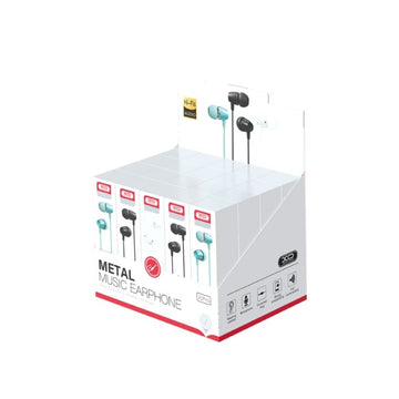 Casti cu Fir XO EP50, In Ear, 3.5mm, 1.2m, Mic & Volume Key, HiFi, MULTICOLOR SET 20 Buc
