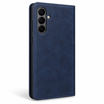 Husa Flip Piele pentru Samsung S26, Deluxe, Magnetic Wallet - Deep albastru