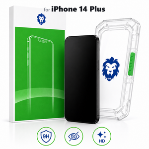 Folie Sticla Privacy LITO Magic Glass Box pentru iPhone 14 Plus, Instalare AUTOMATA cu Tava de Aplicare, Protectie Extinsa 9H, Anti-Spy Fumurie, 6.7 inch