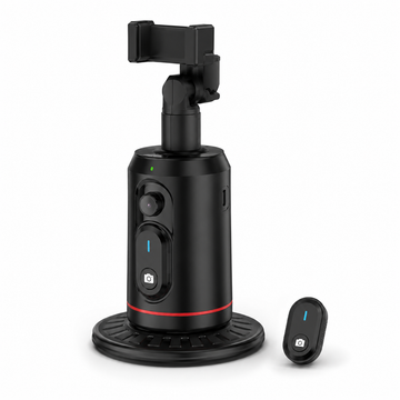 Suport telefon selfie cu urmarire faciala Hoco K23, rotire 360 grade, telecomanda, 1200mAh, negru