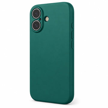 Husa Soft pentru iPhone 17, MicroFiber, TPU - Verde inchis