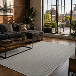 Covor Lirofe Stone Loft Gri Argintiu - Efect Marmura Stralucitor Modern - Living, Sufragerie, Dormitor, Bucatarie, Hol - Fir Scurt 11 mm, Usor de Curatat