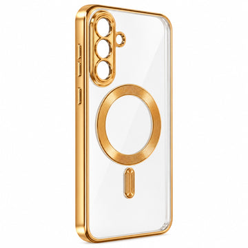 Husa Plating pentru Samsung S26, Silicon cu MagSafe, ElectroEdge - Auriu