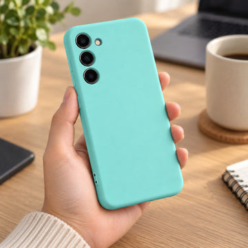 Husa Soft pentru Samsung A15, MicroFiber, TPU - Turcoaz