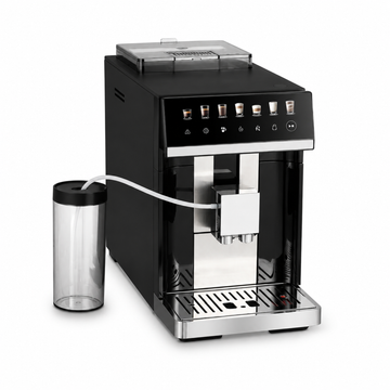 Espressor Automat Zilan ZLN9000 Baristouch cu Rasnita Integrata - Sistem Bean to Cup, Spumare Automata Lapte, Ecran Tactil - 15 Bari, 7 Bauturi, Rezervor 1.8 L, Recipient Lapte 0.6 L, Negru