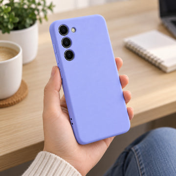 Husa Soft pentru Samsung A15, MicroFiber, TPU - Lavanda
