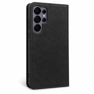 Husa Flip Piele pentru Samsung S26 Ultra, Deluxe, Magnetic Wallet - Negru