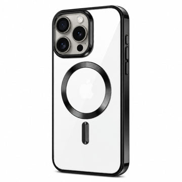 Husa Plating pentru iPhone 15 Pro, MagSafe - Negru