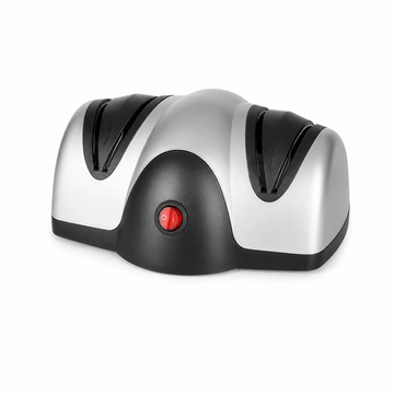 Ascutitor de Cutite Electric Zilan cu Sistem in 2 Etape - Ascute si Finiseaza Lama, Ghidaje pentru Unghi Optim, Picioare cu Ventuze Antiderapante - 40 W, Usor de Curatat, Gri