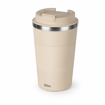 Cana Termos Zilan 510 ml, Inox SUS 304 cu Pereti Dubli, Manson Silicon, Fund Antiderapant, Capac Etans, Fara BPA, Mentine Cald 6 Ore