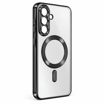 Husa Plating pentru Samsung S26, Silicon cu MagSafe, ElectroEdge - Negru