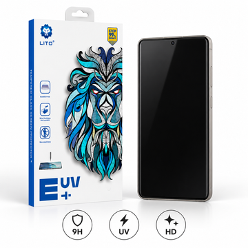 Folie Sticla UV Clear Lito pentru Samsung Galaxy S24 Plus, Instalare AUTOMATA cu UV Kit Box, Protectie Extinsa 9H, Ultra Clear Transparenta, 6.7 inch