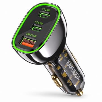 Incarcator Kaku KSC-1057 Auto + Cablu USB-C, 125W - Negru