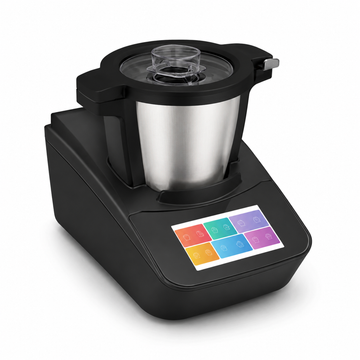 Robot de Bucatarie Multifunctional Zilan ZLN9341 Ruby Thermorobot - Gateste si Mixeaza, Ecran Tactil 7 Inch, WiFi cu 550 Retete - 1700 W, Vas Inox 4.7 L, 18 Functii, 10 Trepte Viteza, Negru