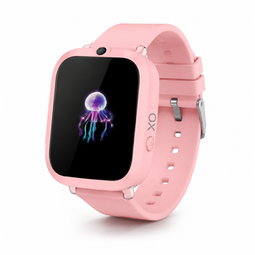 Ceas smart pentru copii XO H130, 4G, apel video, GPS, WiFi, camera foto, SOS, roz