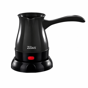 Ibric Electric Zilan pentru Cafea Turceasca - Fierbe Direct in Vas, Fara Aragaz, Baza Rotativa 360 Grade - 600 W, 500 ml, 4-6 Cesti, Rezistenta Ascunsa, Negru
