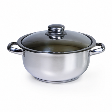 Oala Inox Floria ZLN7277 cu Fund Capsulat Triplu - 28 cm, 10 Litri, Compatibila cu Toate Plitele Inclusiv Inductie, Margine Lata pentru Turnare Usoara si Sprijin Capac Inclinat - Argintiu