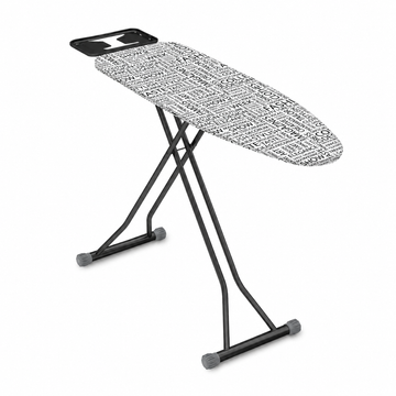 Masa de Calcat Zilan cu Suprafata din Plasa si Tava Perforata pentru Fierul de Calcat - Cadru Metalic Vopsit Electrostatic, Husa din Bumbac si Poliester, Capace Antiderapante - 36x112 cm, Multicolor