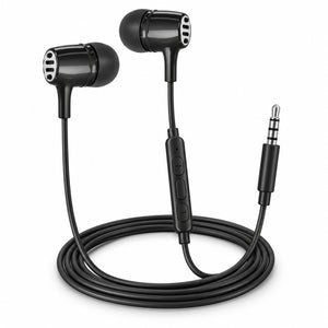 Casti cu Fir X-Start EJ253, In-Ear, 3.5mm, 1.2m, Microfon si Butoane Volum - Negru
