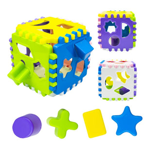 Jucarie bebelusi - Cub cu activitati educative 24 piese, 13cm - Roben 16002 , 12+ luni