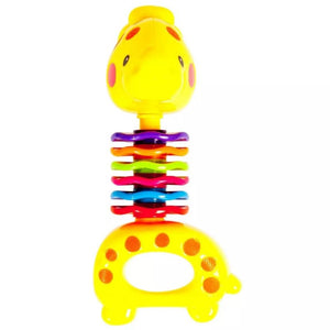 Jucarie bebelusi zornaitoare - girafa, cu inele - Bam Bam 414252, 0+ luni