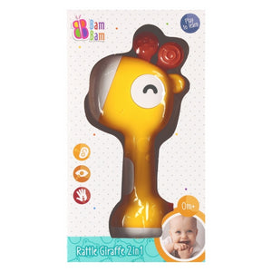 Jucarie zornaitoare girafa BamBam 570578, 9x20x3cm, +0luni