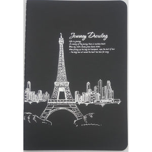 Jurnal A4 CNX FX16K-676, 76 pagini, coperta carton neagra, hartie neagra