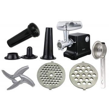 Masina de tocat carne Zilan ZLN1789 – 1800W, 2 viteze + reverse, 3 site inox, accesoriu carnati, negru