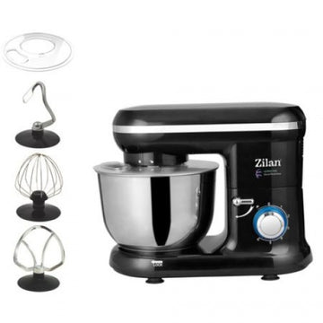 Mixer planetar ZILAN ZLN3185 Hurricane – 1000W, Bol inox 4.5L, 6 viteze + Puls, negru